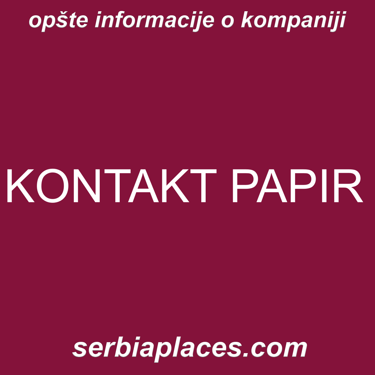 KONTAKT PAPIR