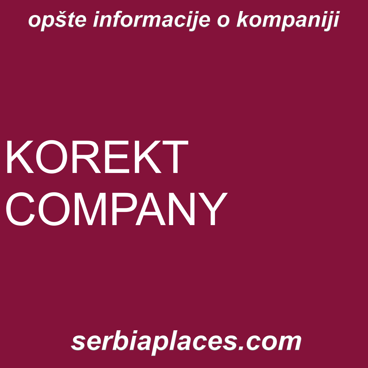 KOREKT COMPANY