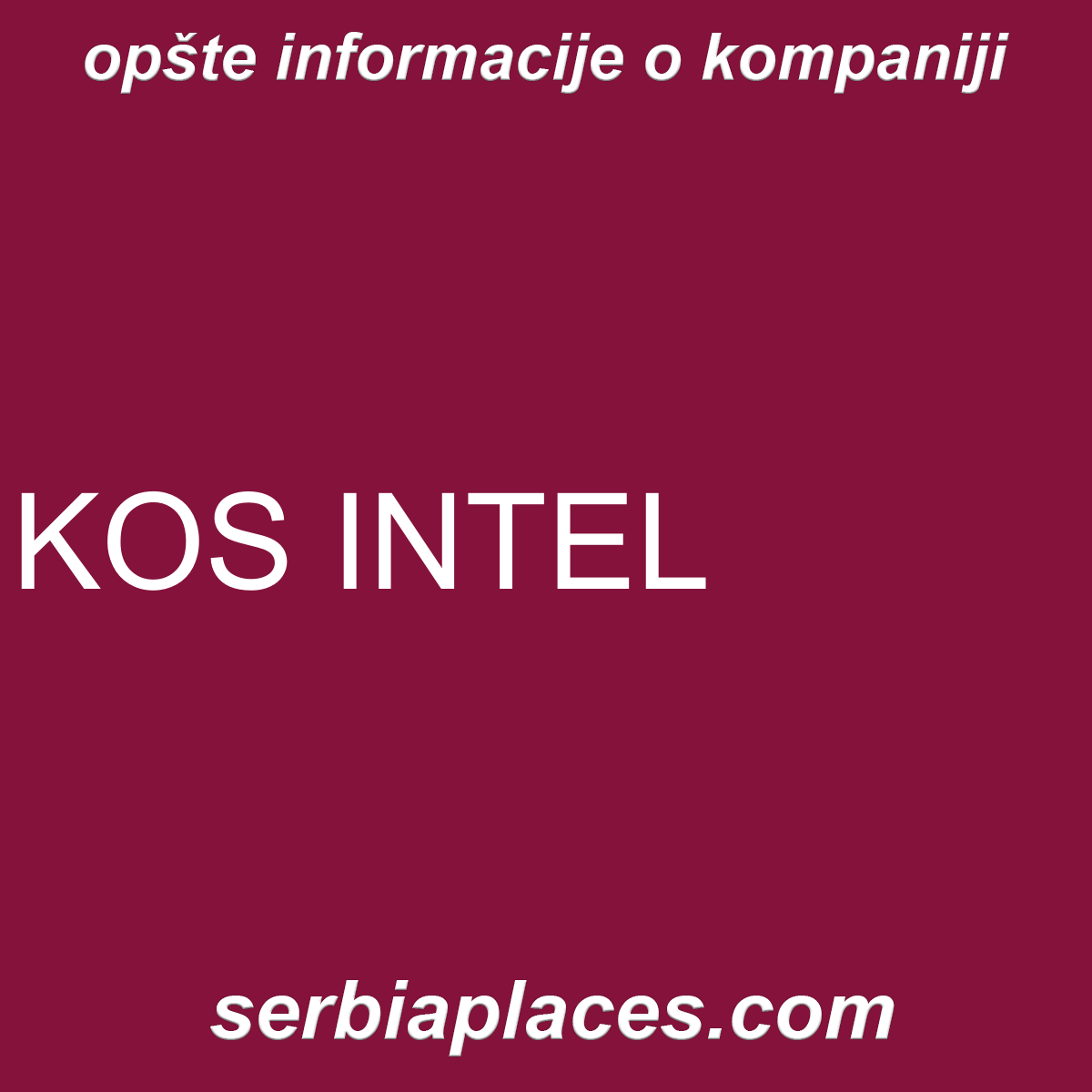 KOS INTEL