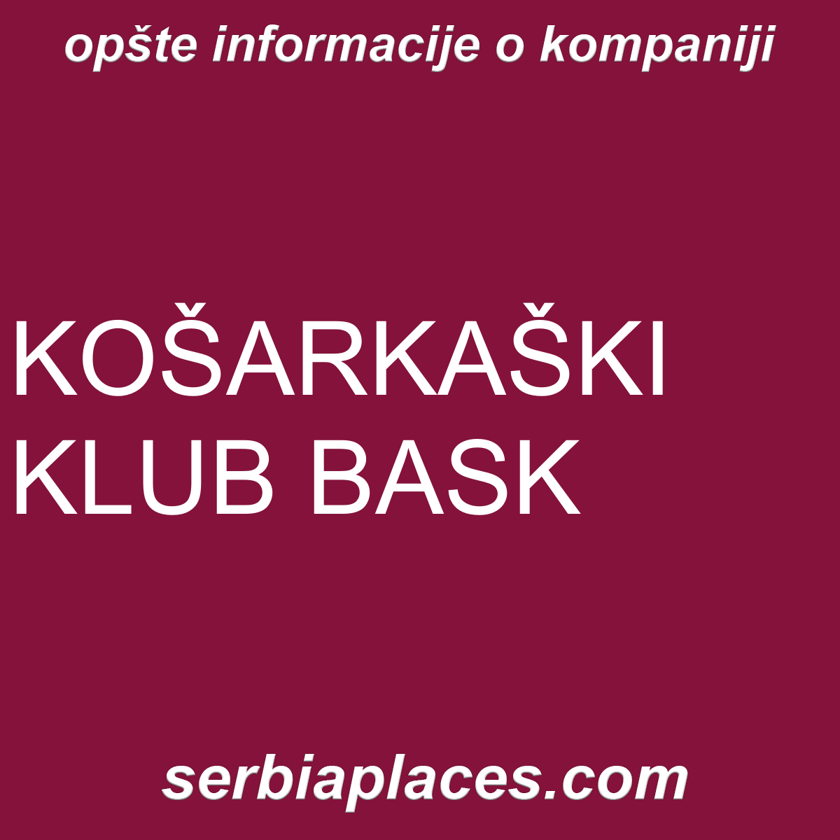 KOŠARKAŠKI KLUB BASK