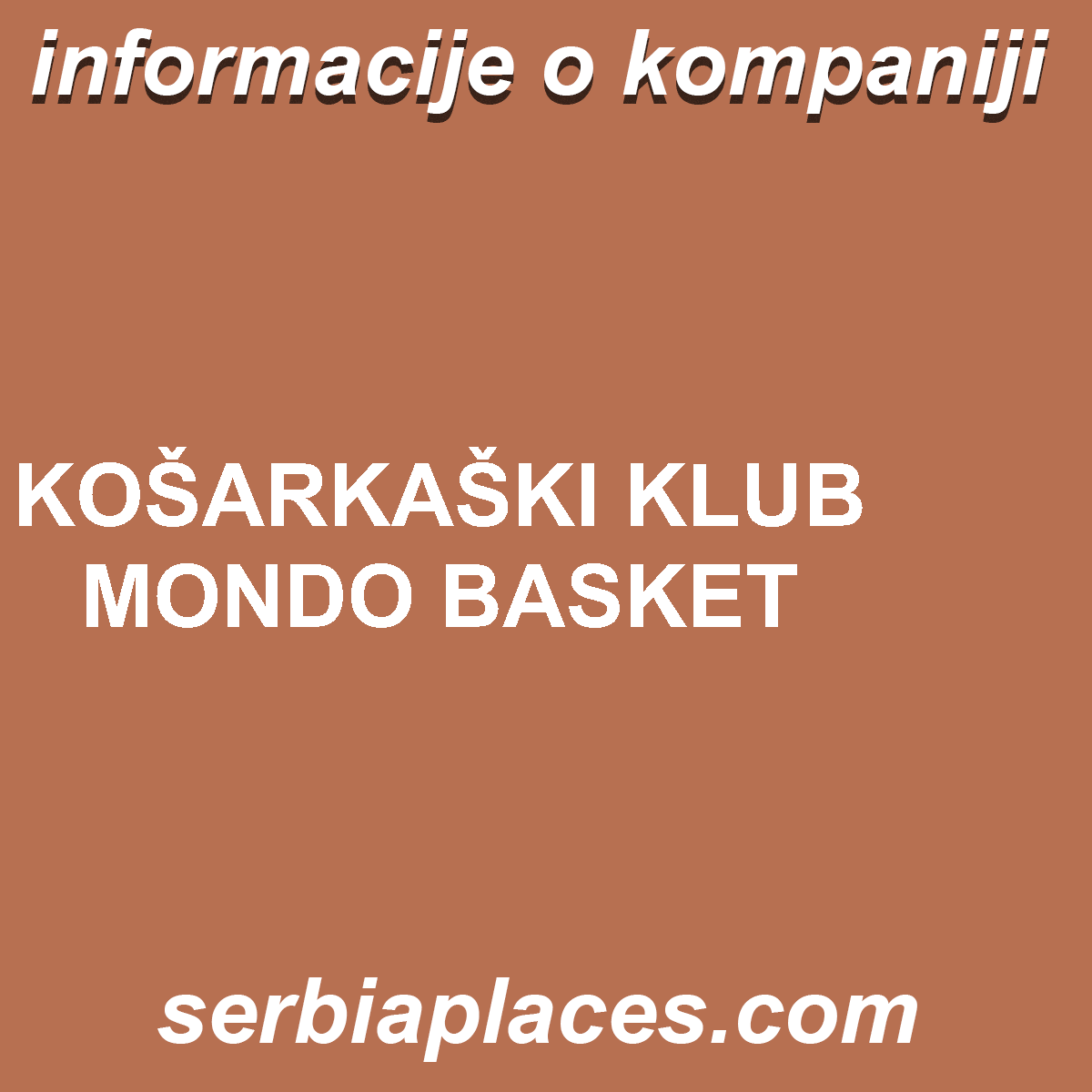 KOŠARKAŠKI KLUB MONDO BASKET