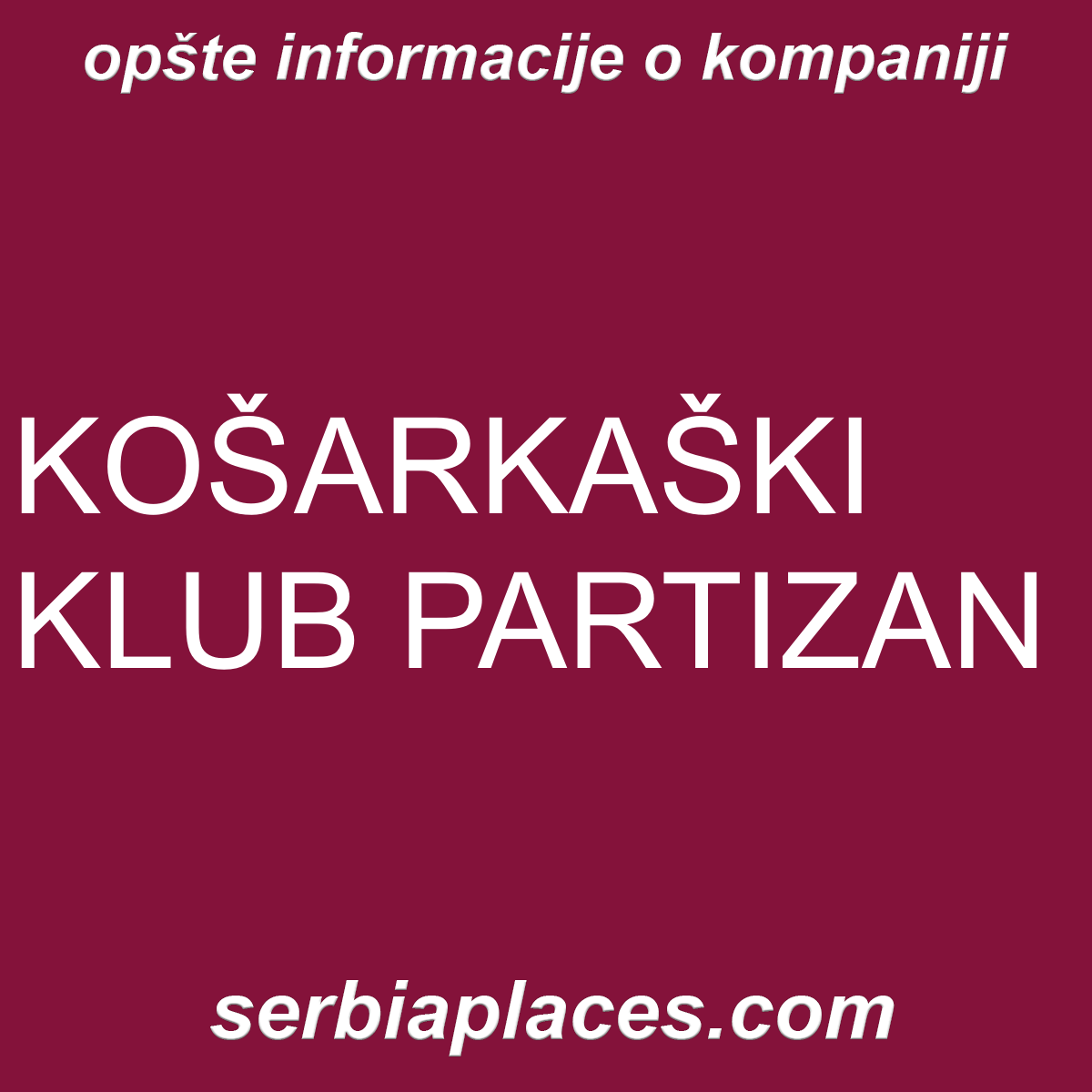 KOŠARKAŠKI KLUB PARTIZAN