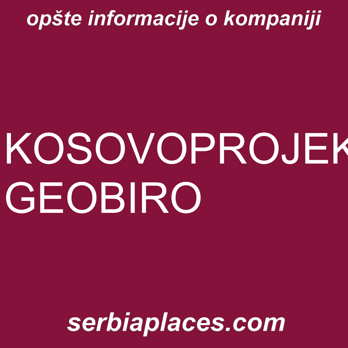 KOSOVOPROJEKT-GEOBIRO