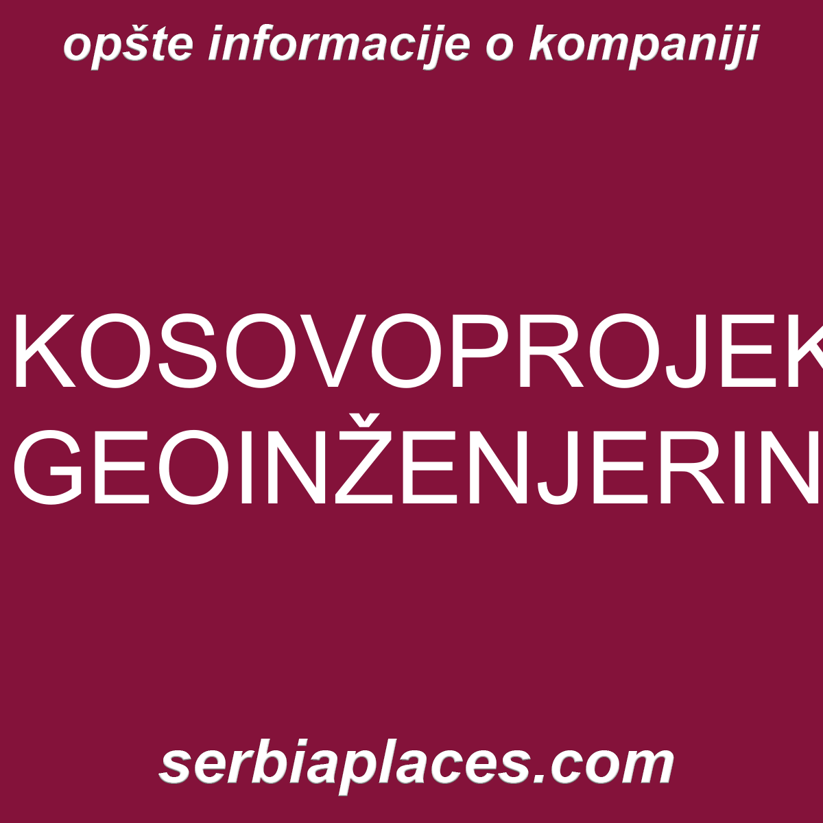 KOSOVOPROJEKT-GEOINŽENJERING
