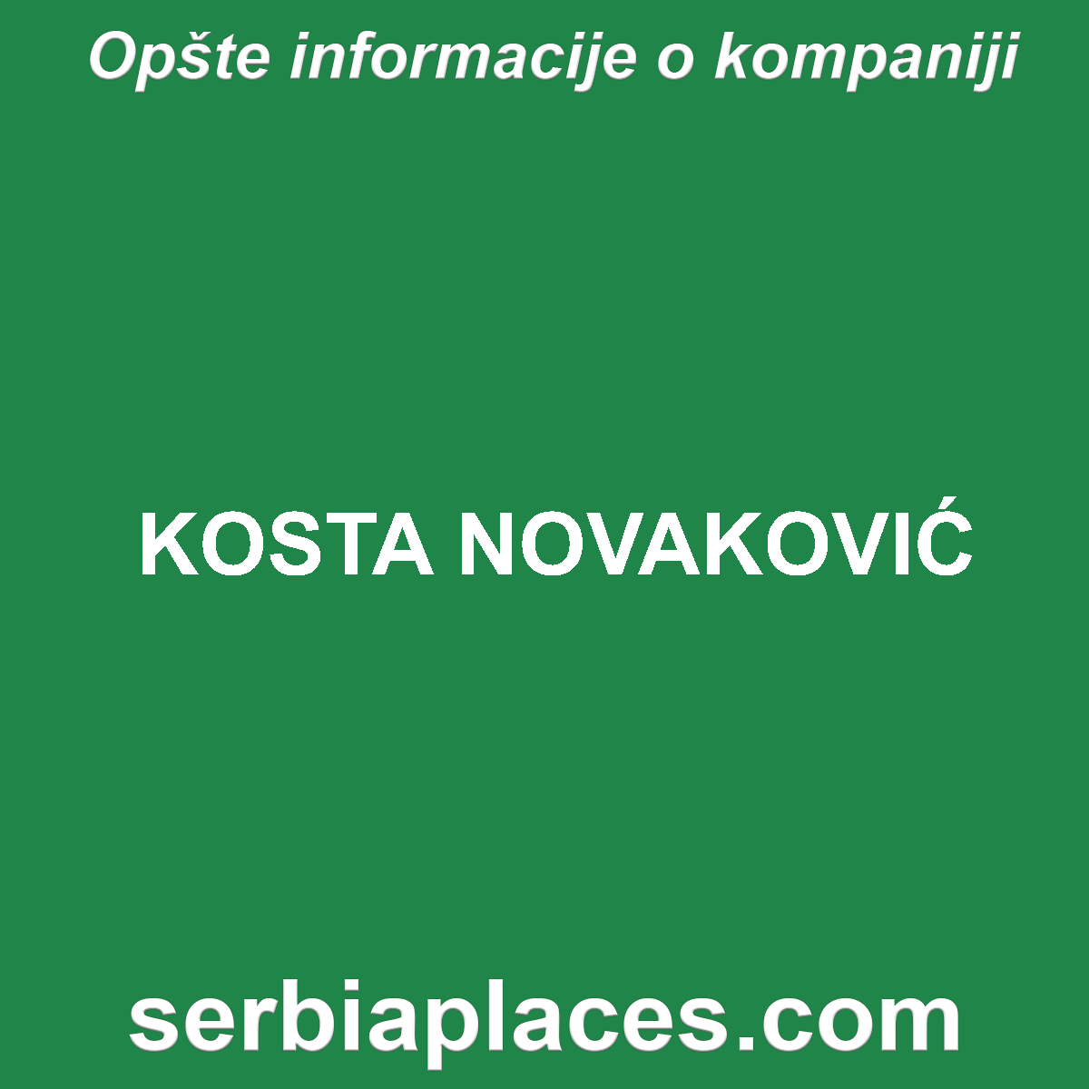 KOSTA NOVAKOVIĆ