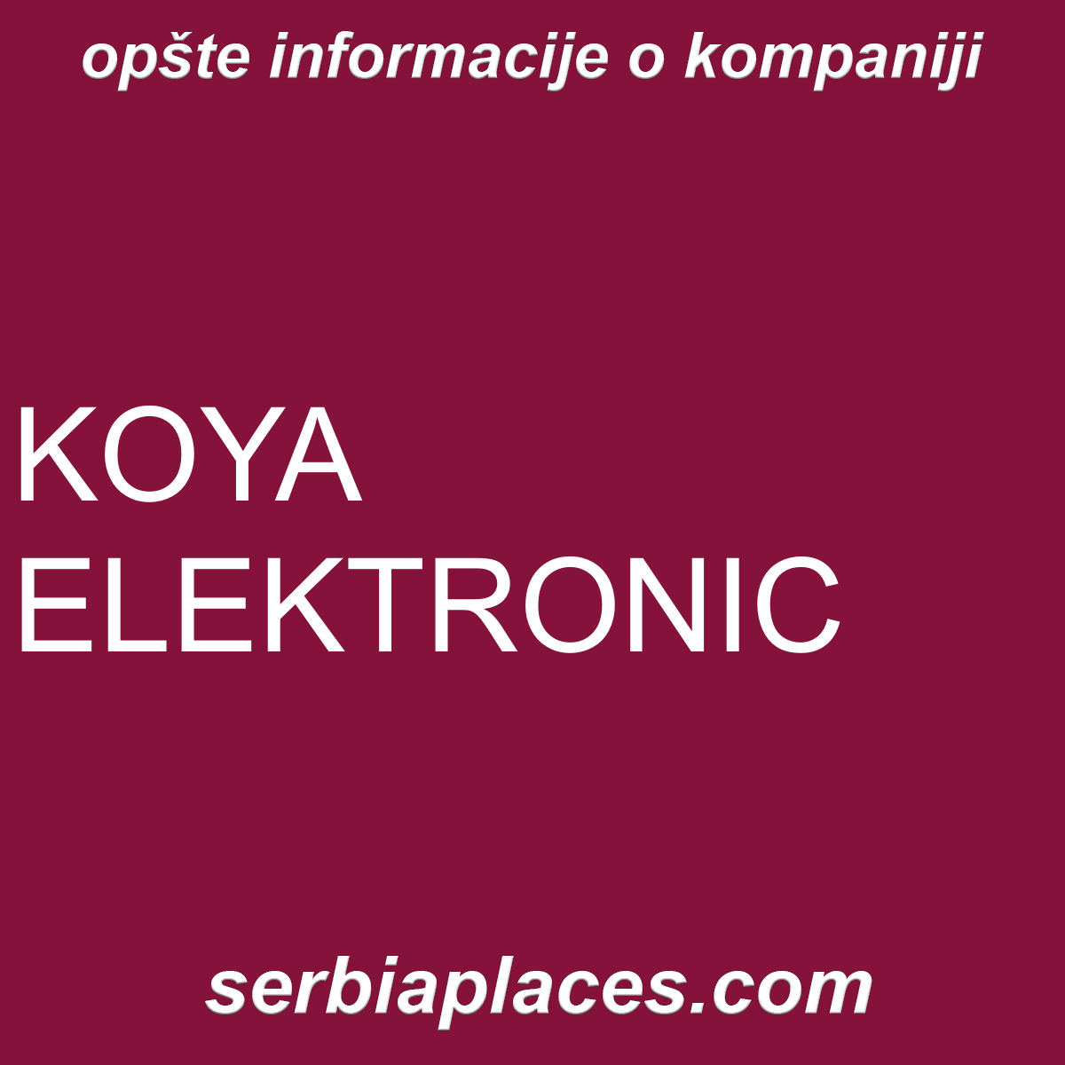 KOYA ELEKTRONIC