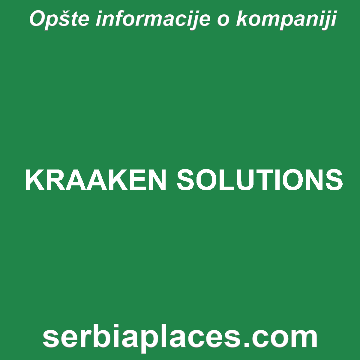 KRAAKEN SOLUTIONS