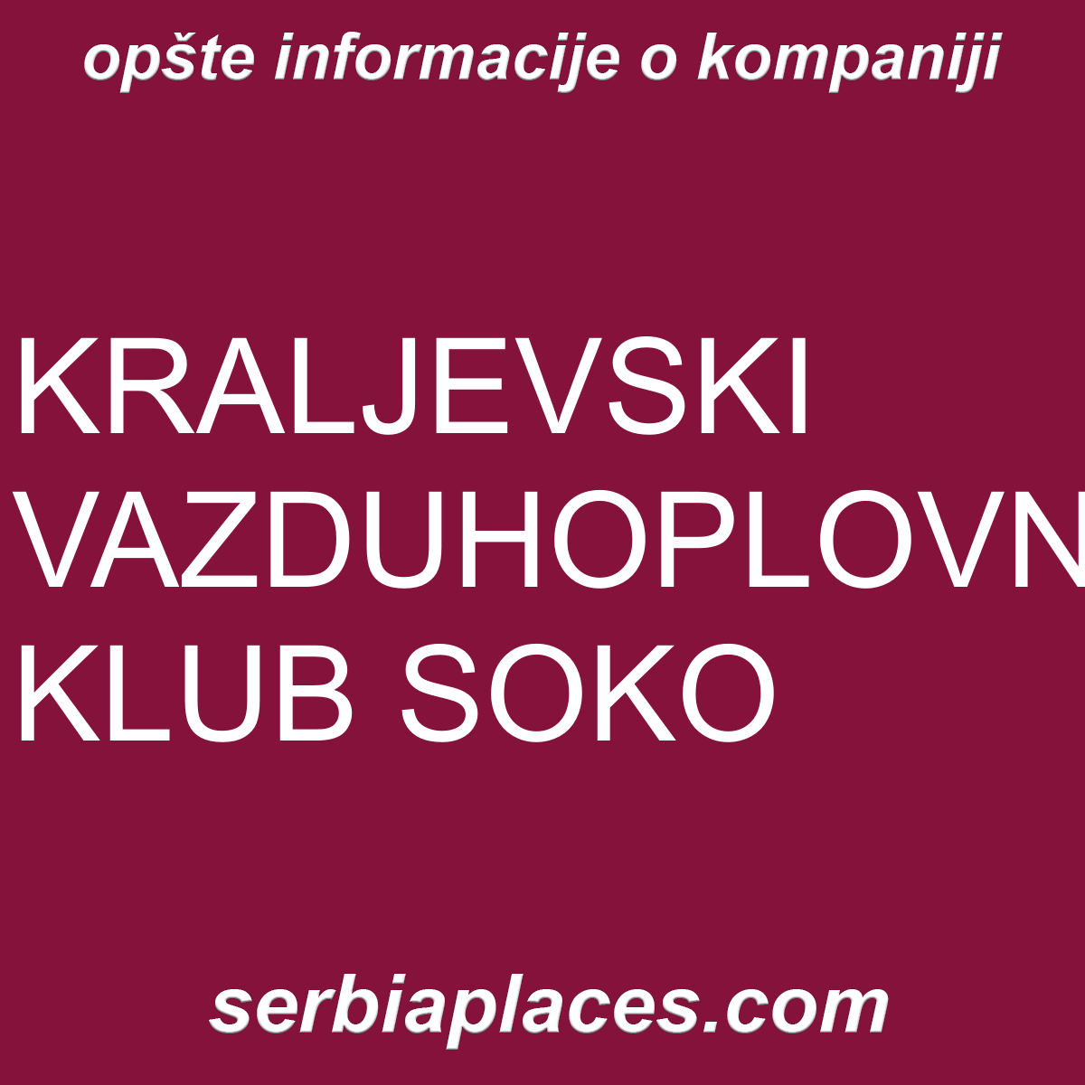 KRALJEVSKI VAZDUHOPLOVNI KLUB SOKO