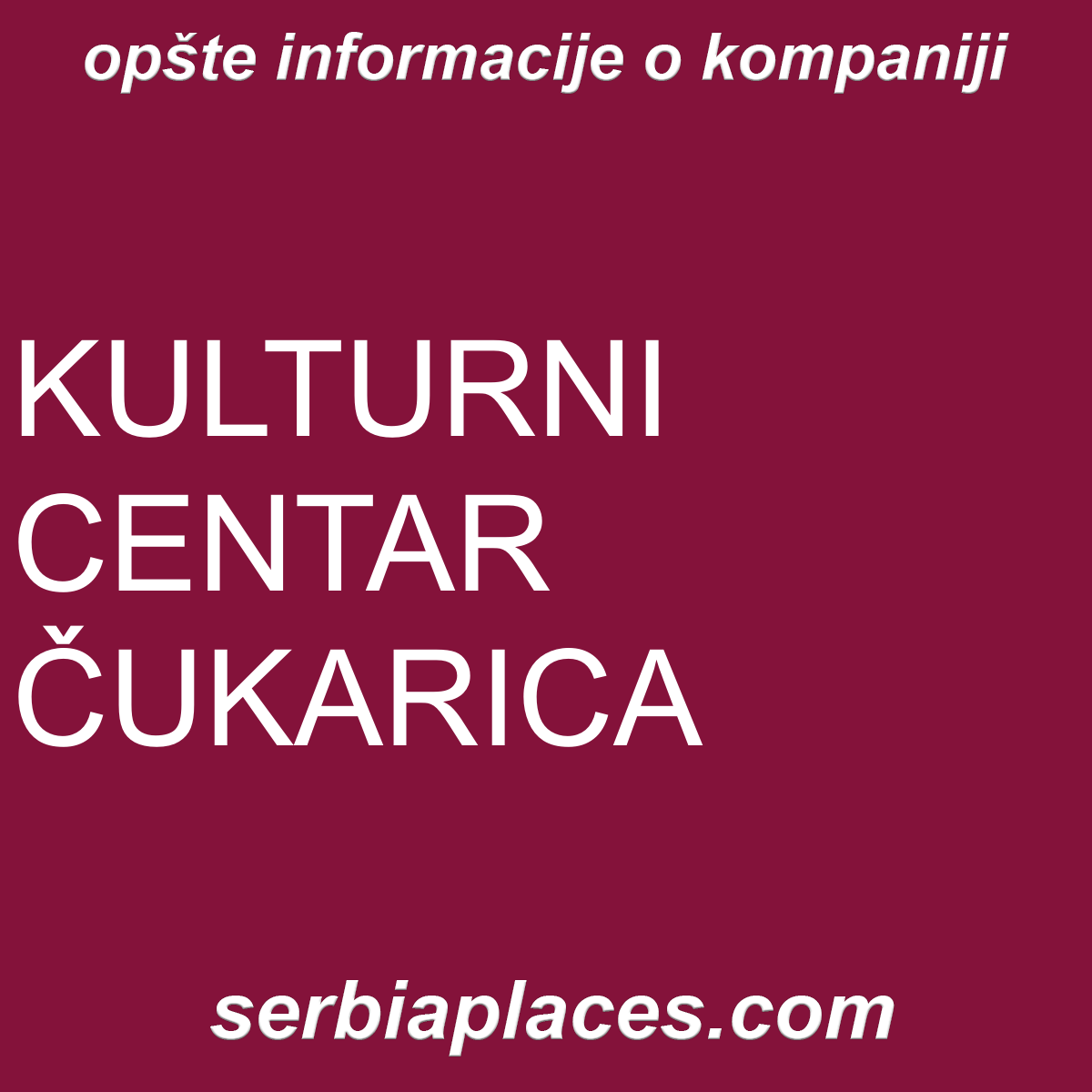 KULTURNI CENTAR ČUKARICA