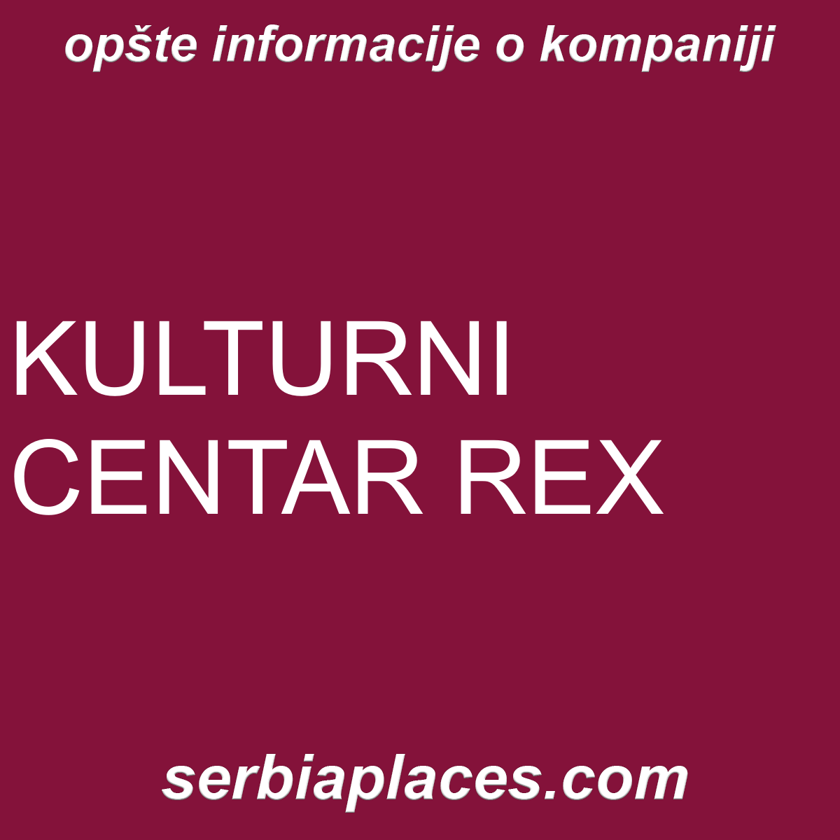 KULTURNI CENTAR REX