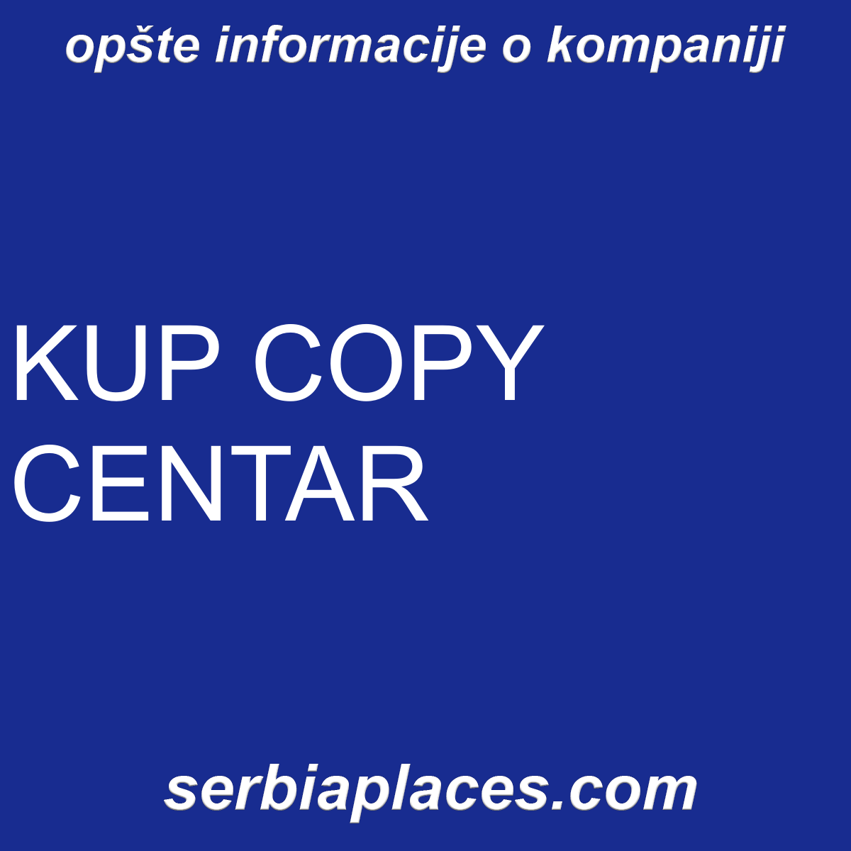 KUP COPY CENTAR
