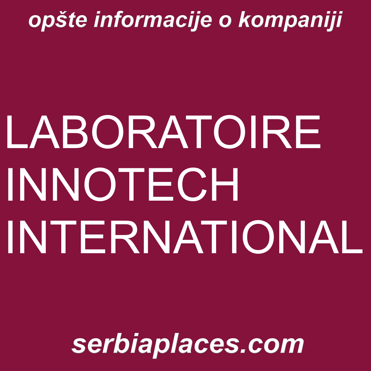 LABORATOIRE INNOTECH INTERNATIONAL