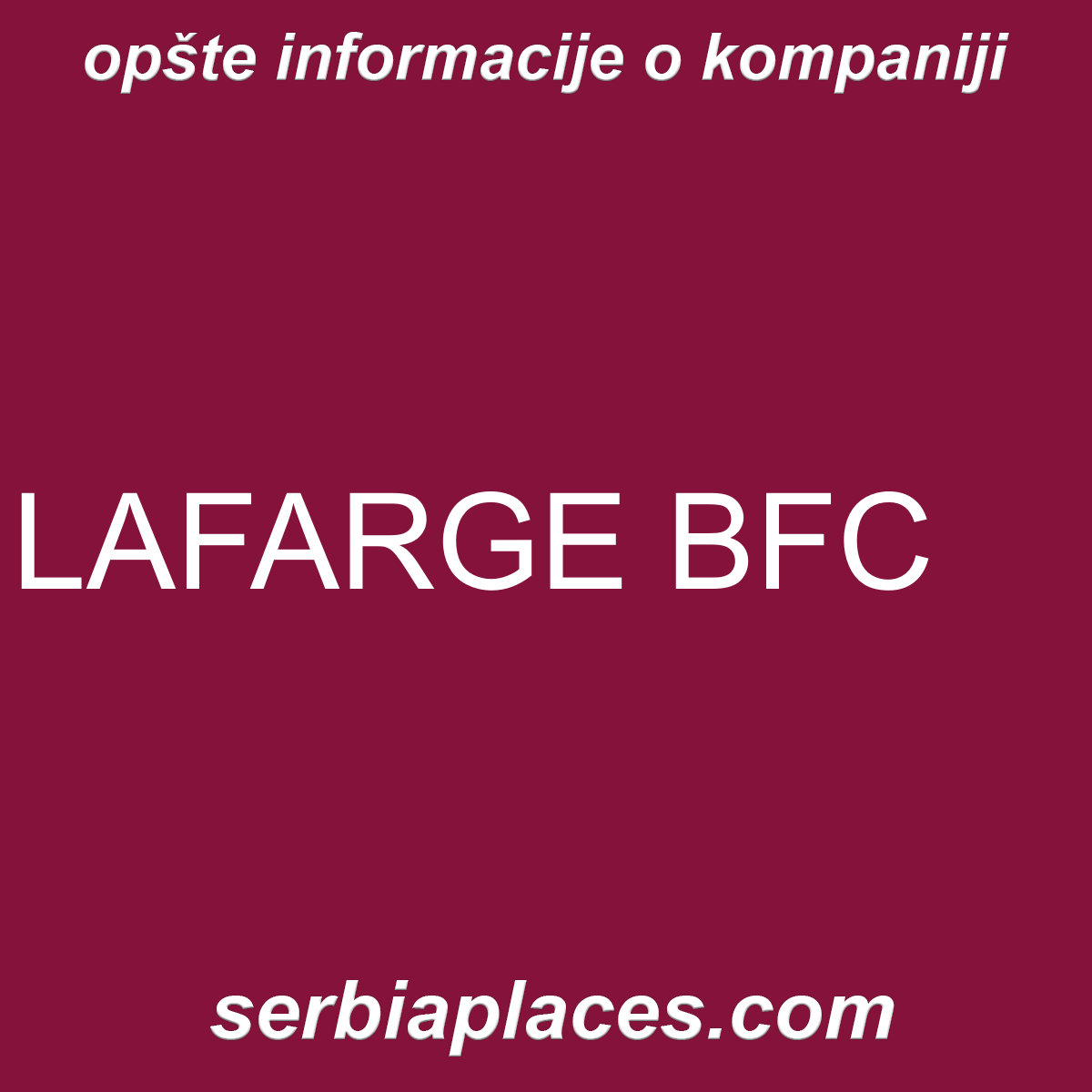LAFARGE BFC