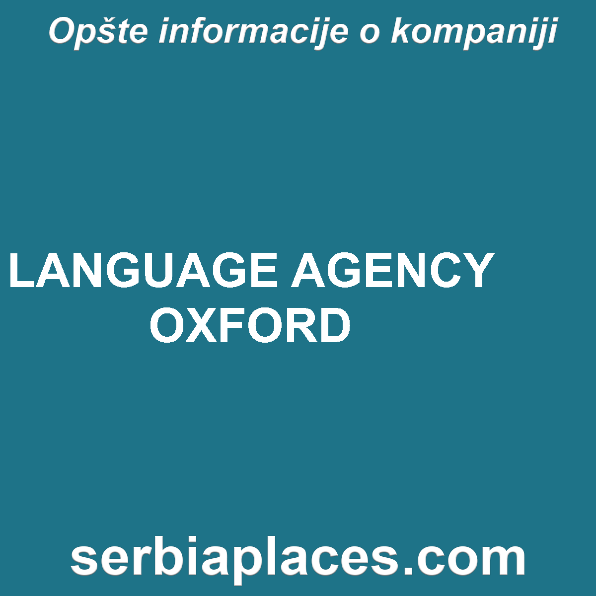 LANGUAGE AGENCY OXFORD