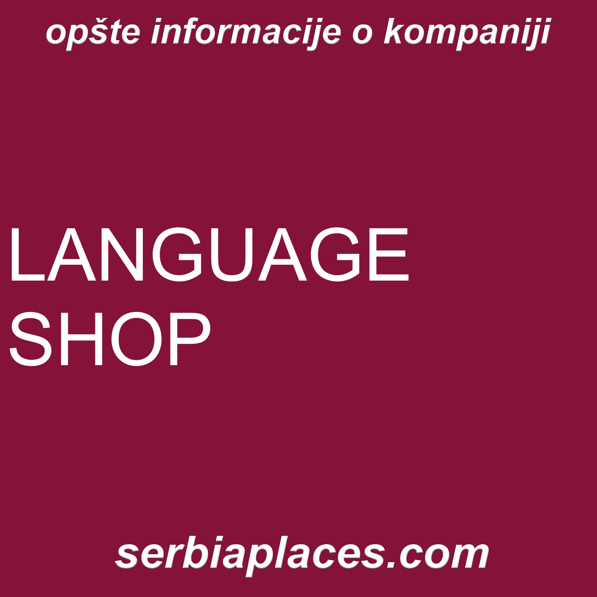 LANGUAGE SHOP