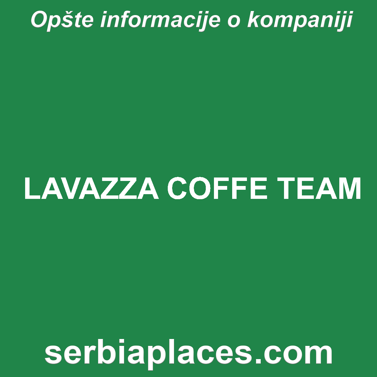 LAVAZZA COFFE TEAM