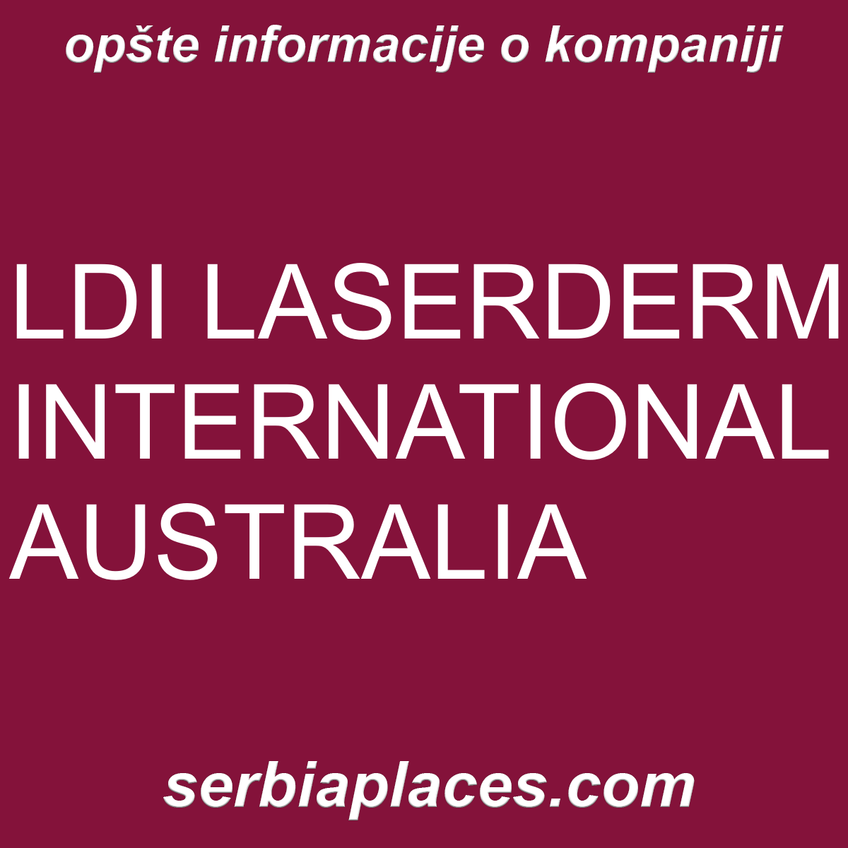 LDI LASERDERM INTERNATIONAL AUSTRALIA