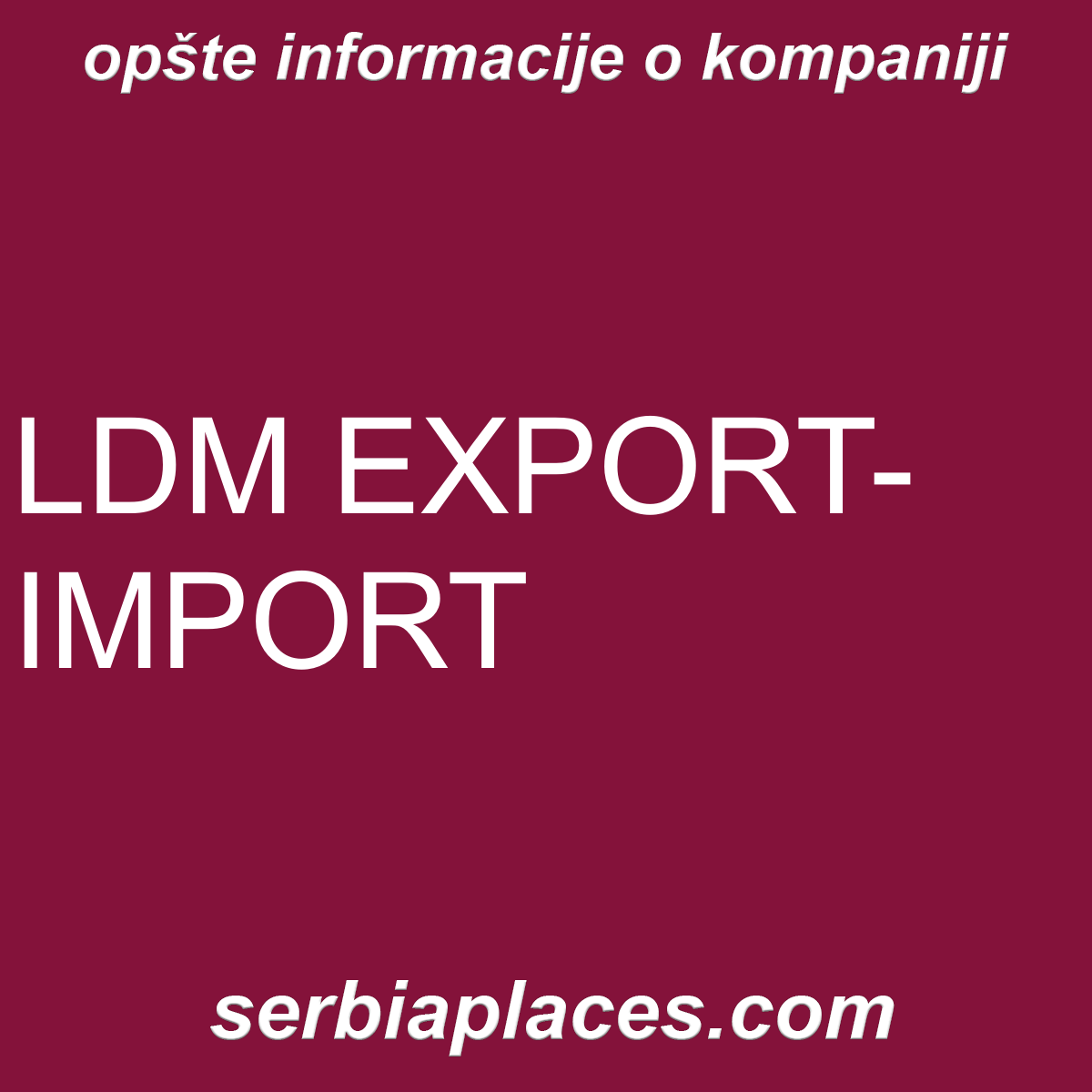 LDM EXPORT-IMPORT