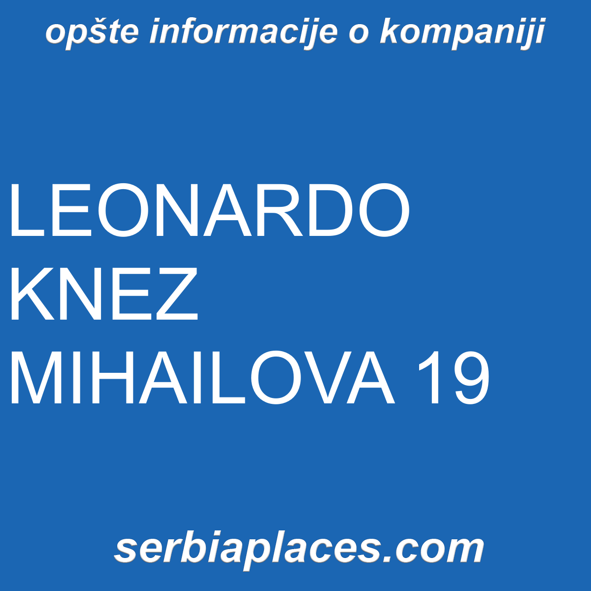 LEONARDO KNEZ MIHAILOVA 19
