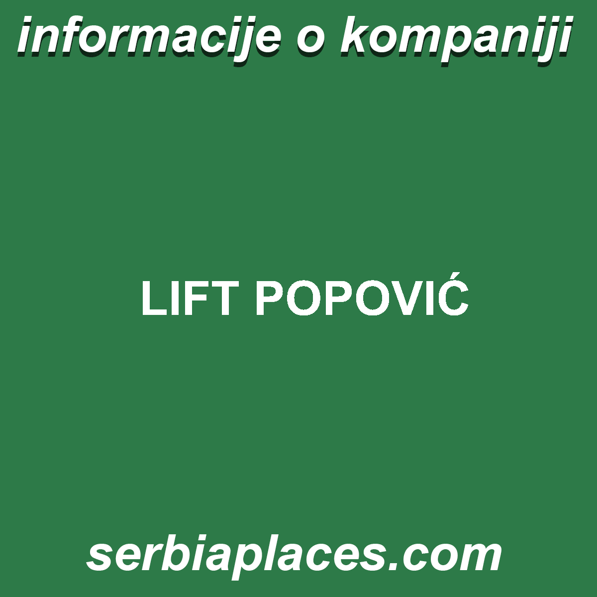 LIFT POPOVIĆ