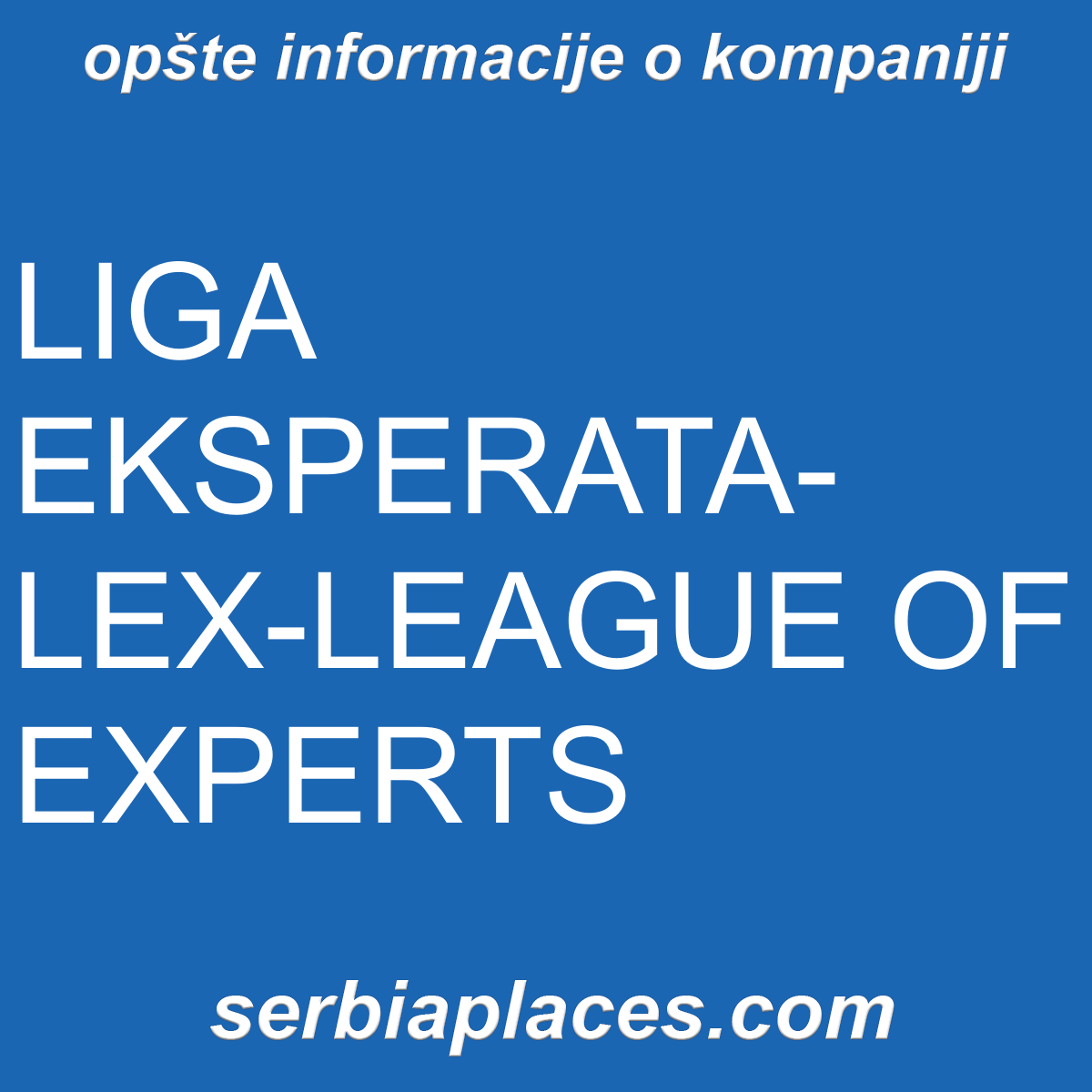 LIGA EKSPERATA-LEX-LEAGUE OF EXPERTS