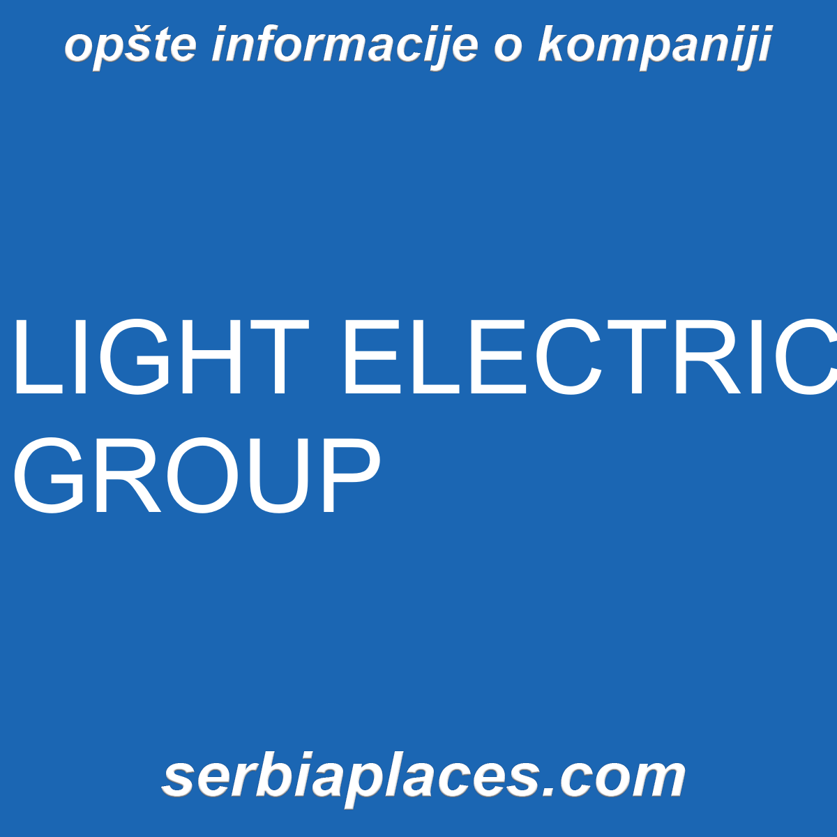 LIGHT ELECTRIC GROUP