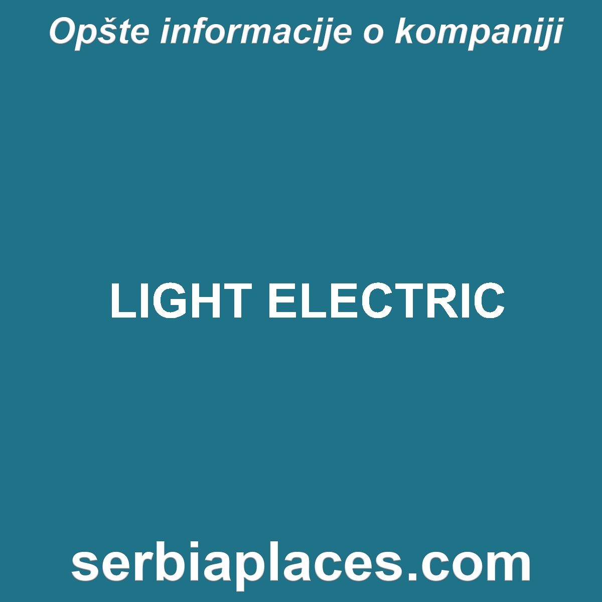LIGHT ELECTRIC