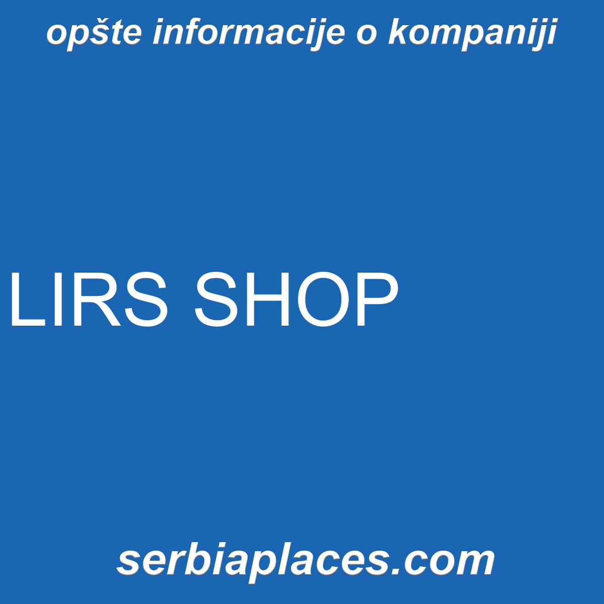 LIRS SHOP