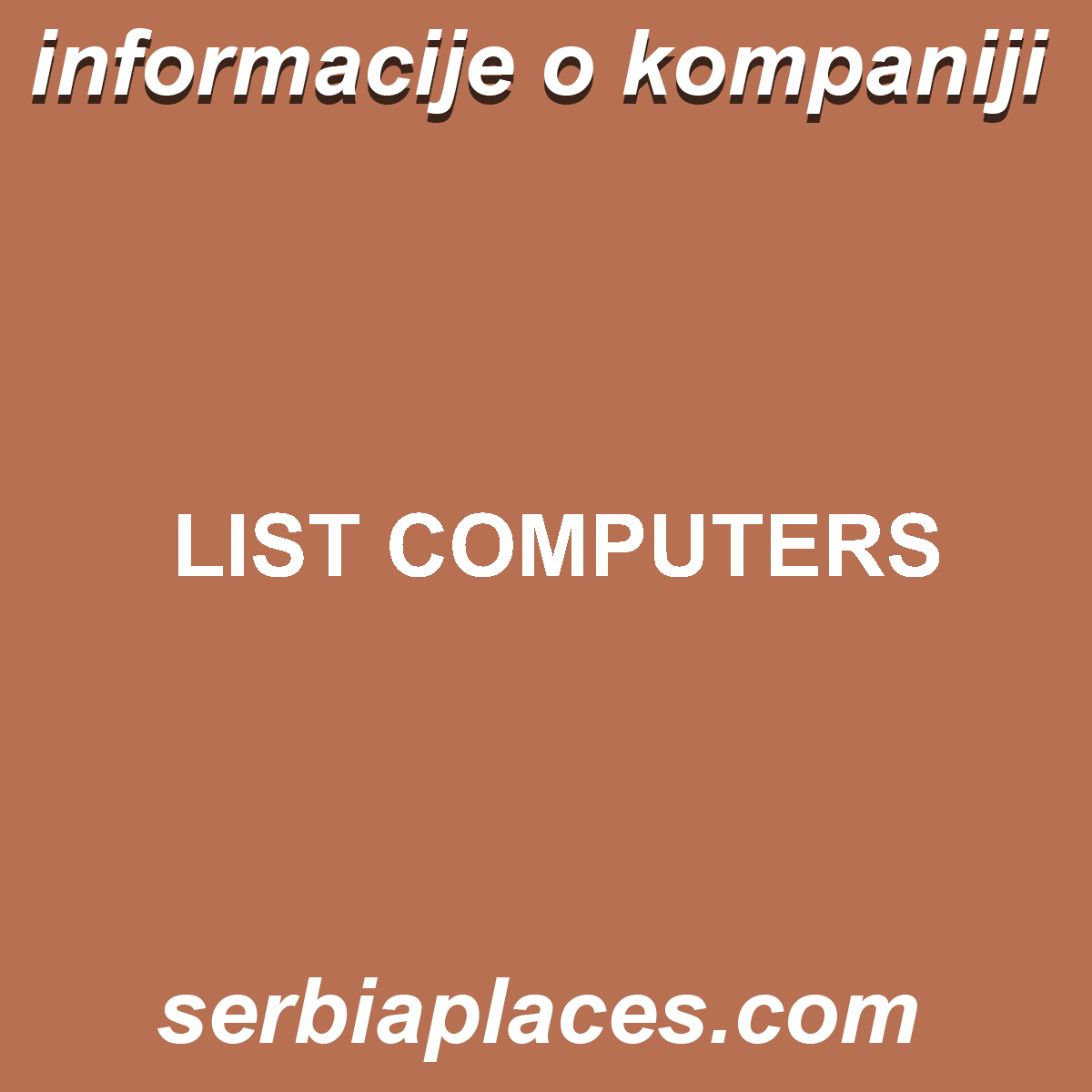 LIST COMPUTERS