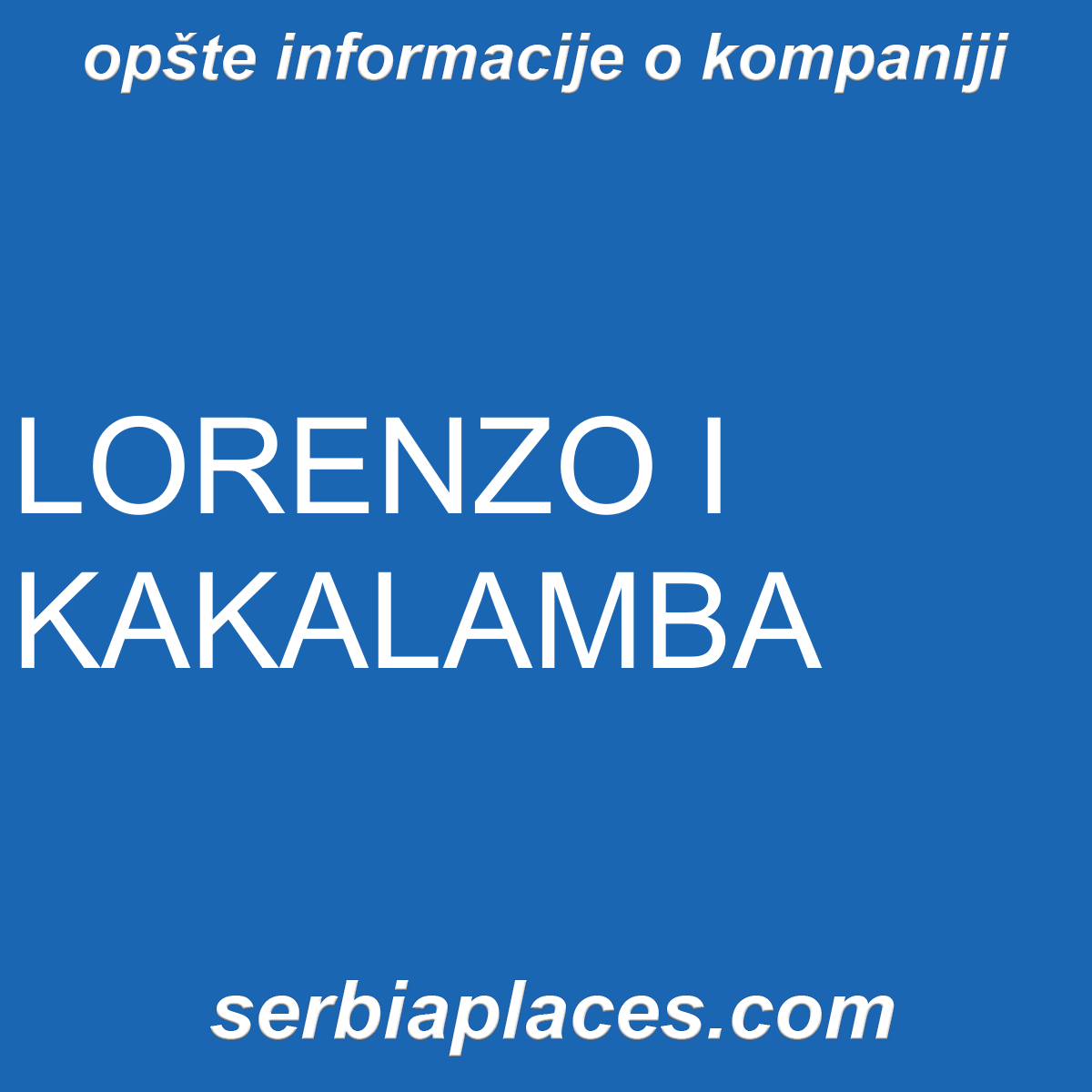 LORENZO I KAKALAMBA