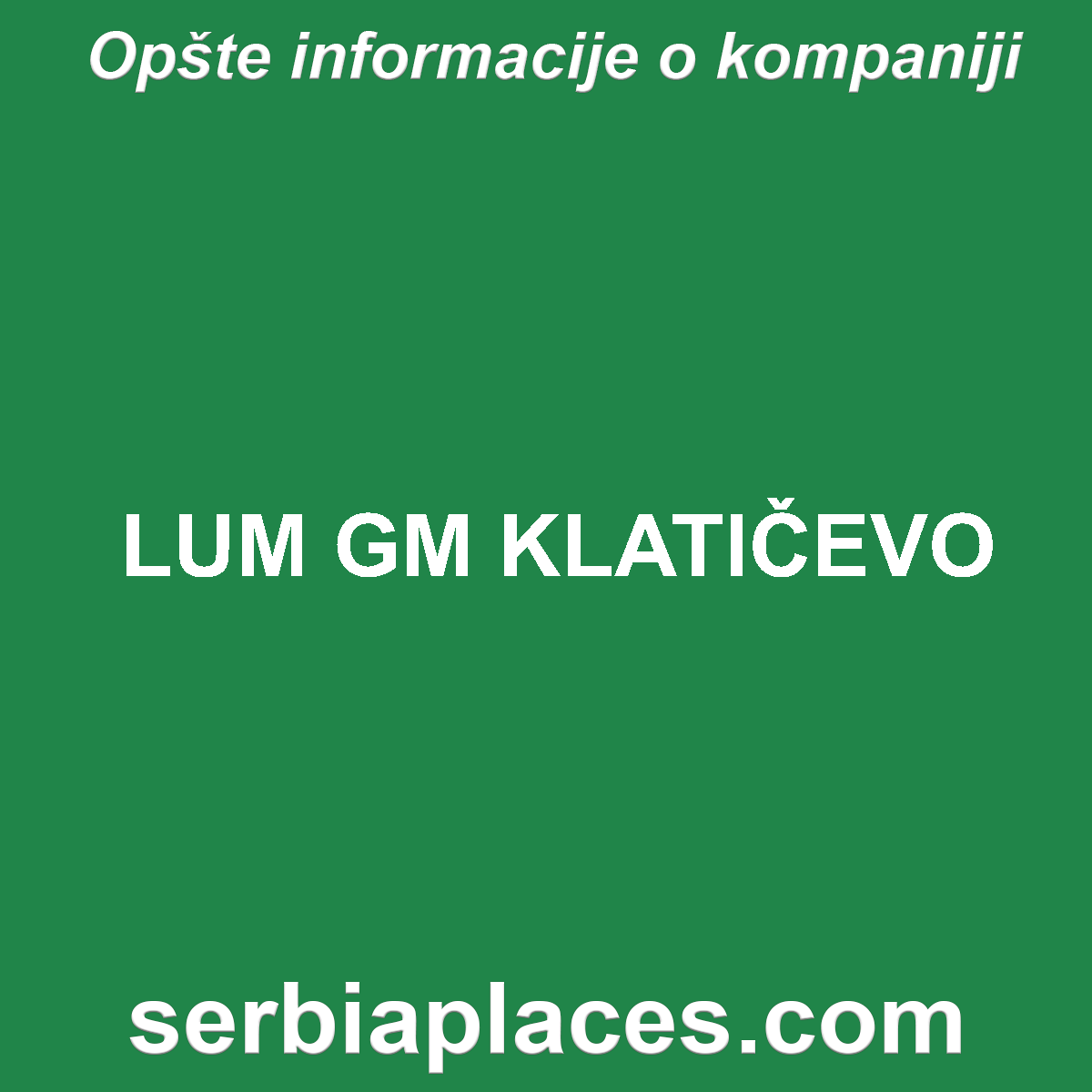 LUM GM KLATIČEVO