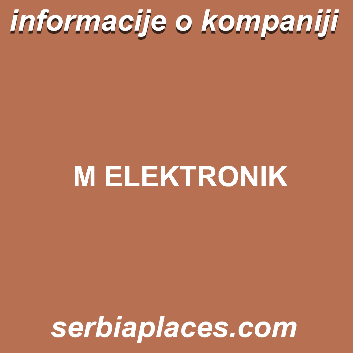 M ELEKTRONIK