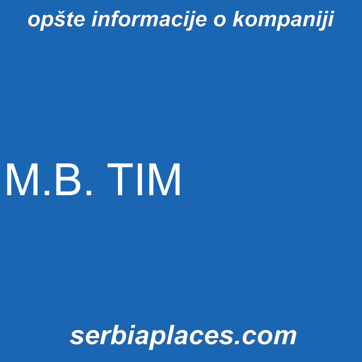 M.B. TIM
