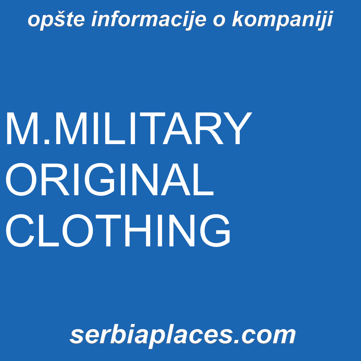 M.MILITARY ORIGINAL CLOTHING
