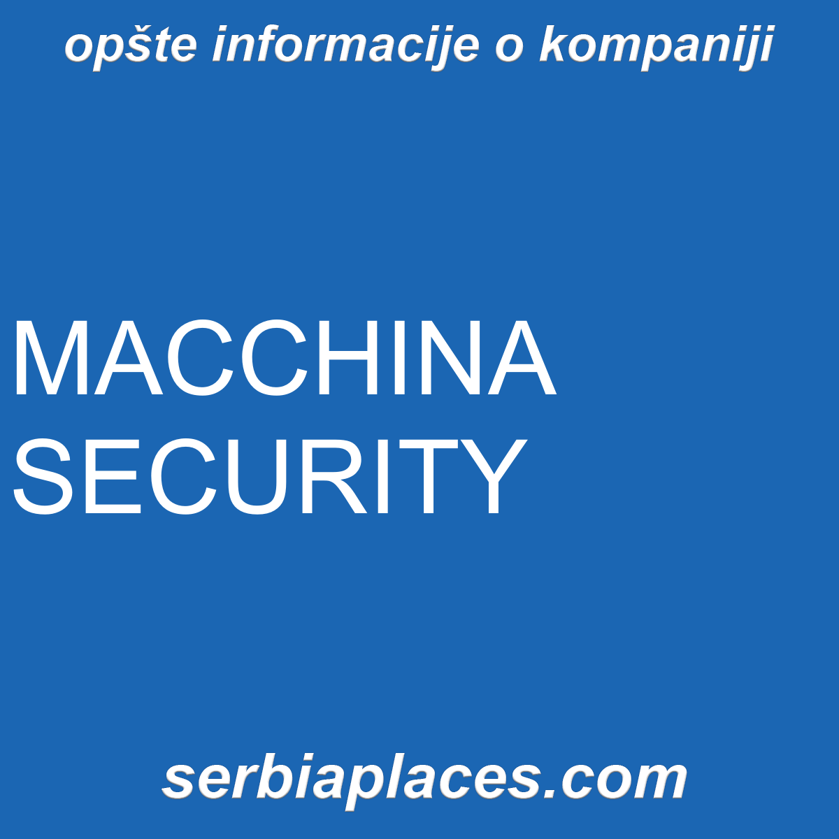 MACCHINA SECURITY