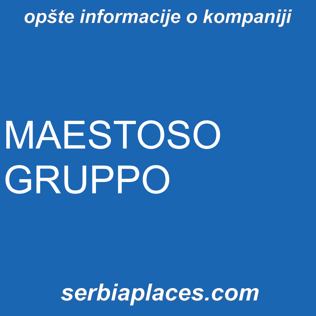 MAESTOSO GRUPPO