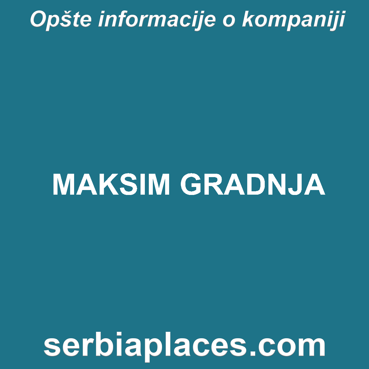 MAKSIM GRADNJA