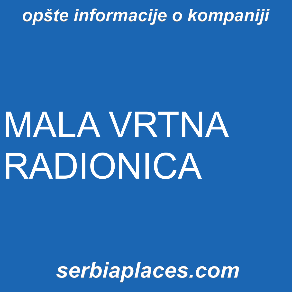 MALA VRTNA RADIONICA