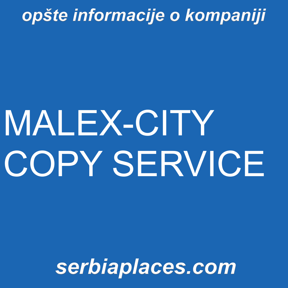 MALEX-CITY COPY SERVICE