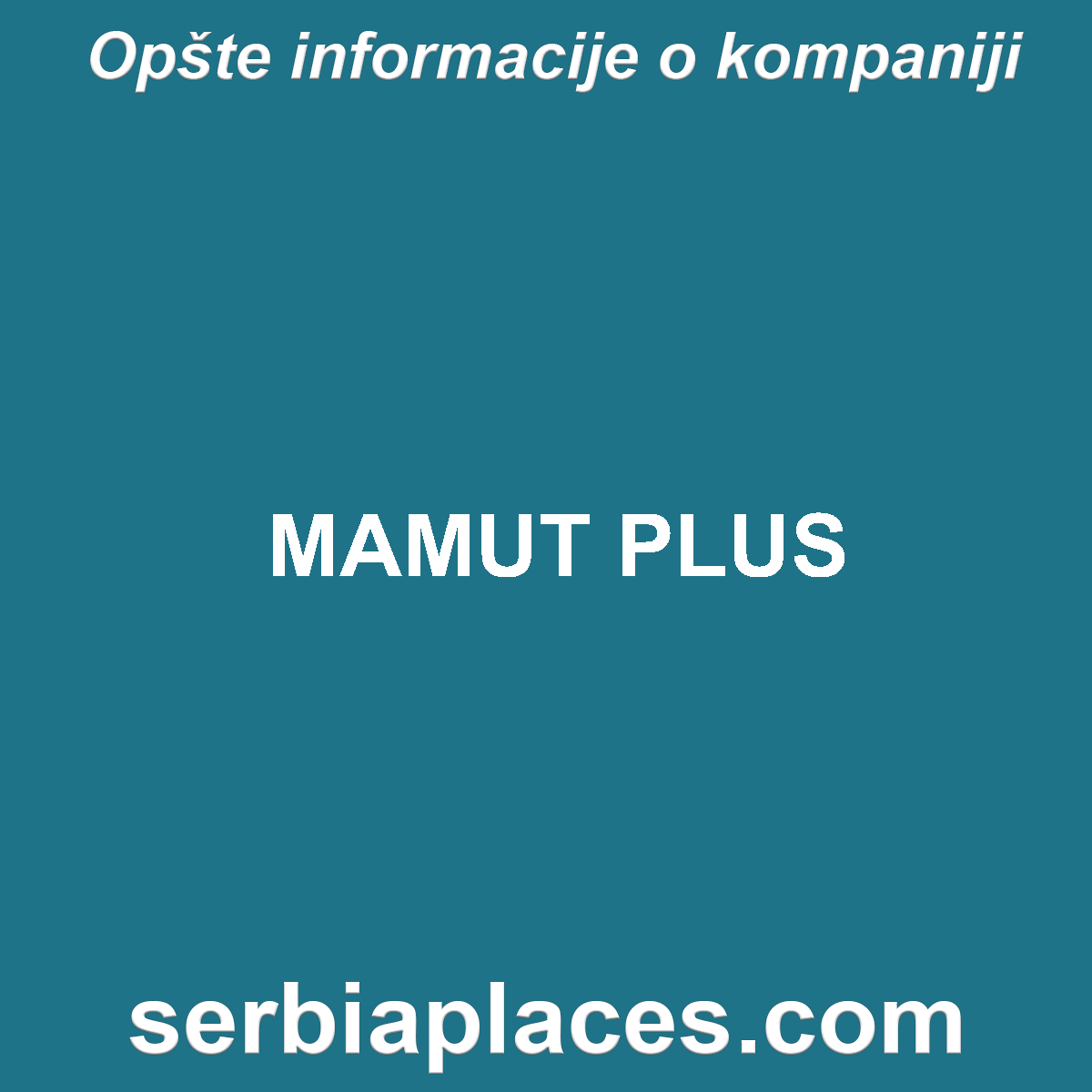 MAMUT PLUS
