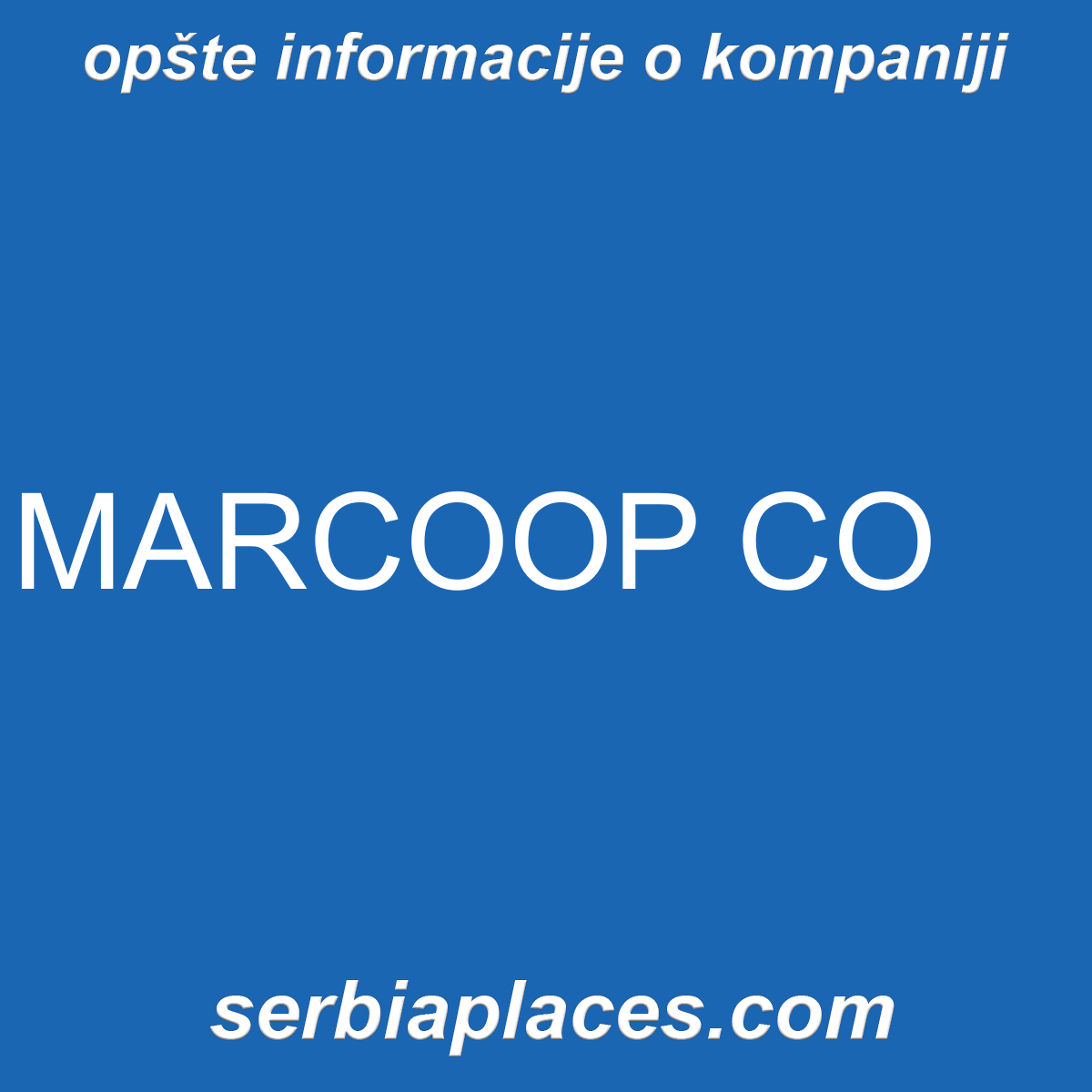 MARCOOP CO