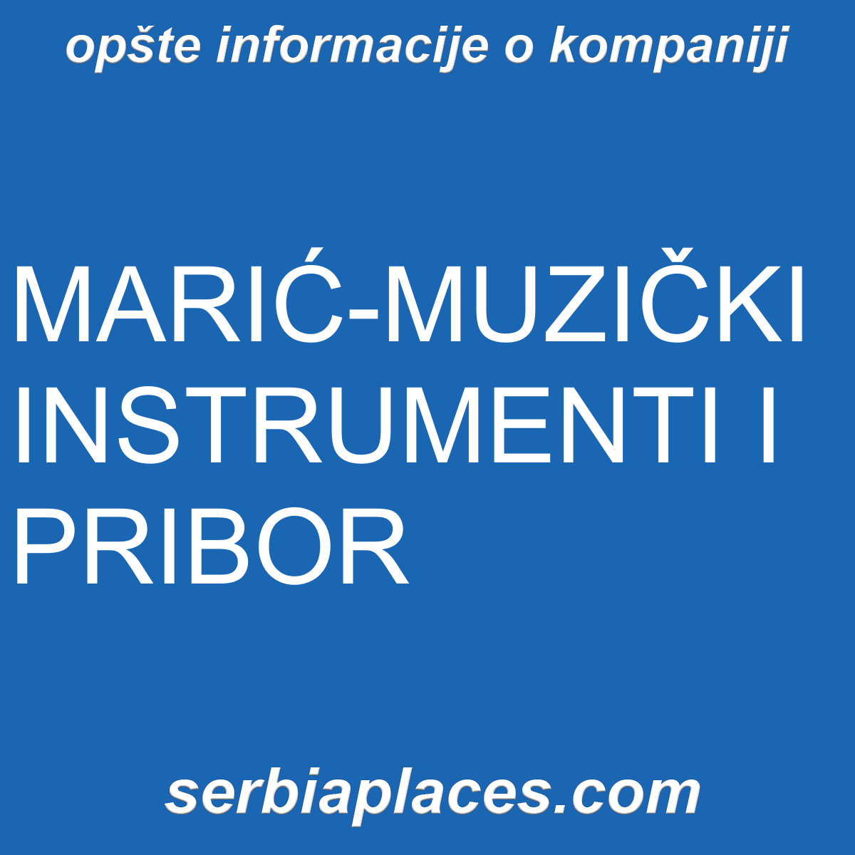 MARIĆ-MUZIČKI INSTRUMENTI I PRIBOR