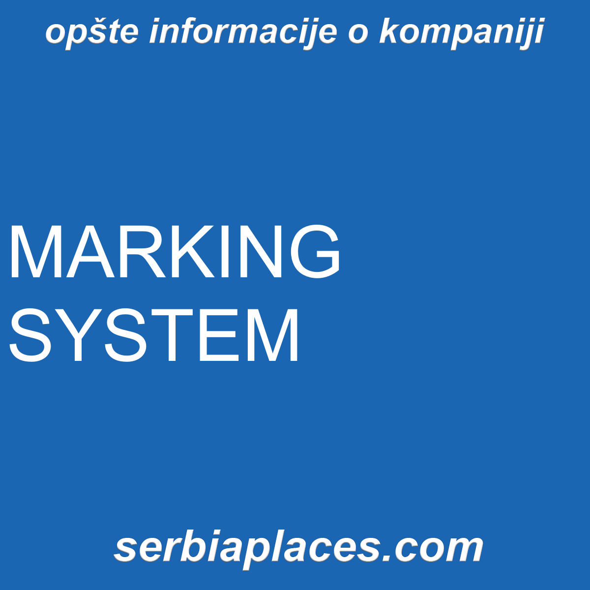 MARKING SYSTEM