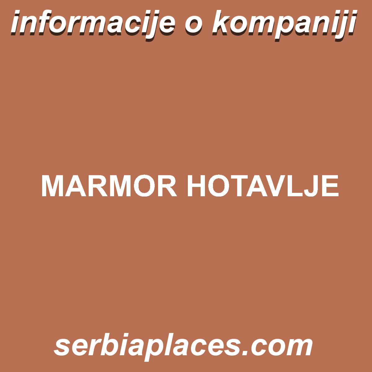MARMOR HOTAVLJE