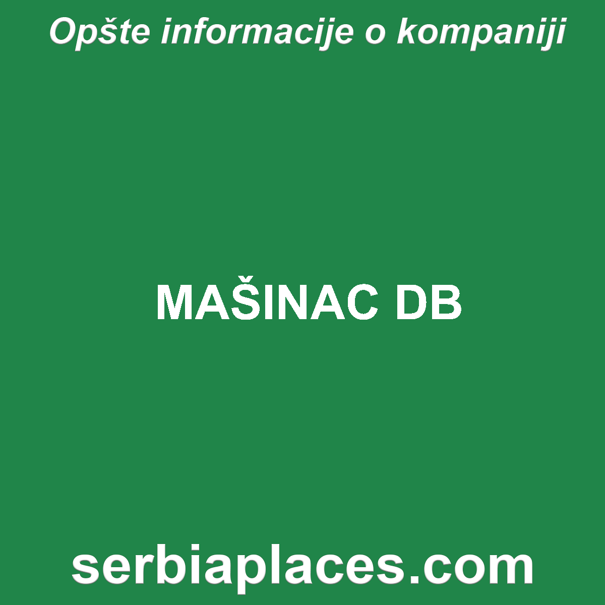 MAŠINAC DB