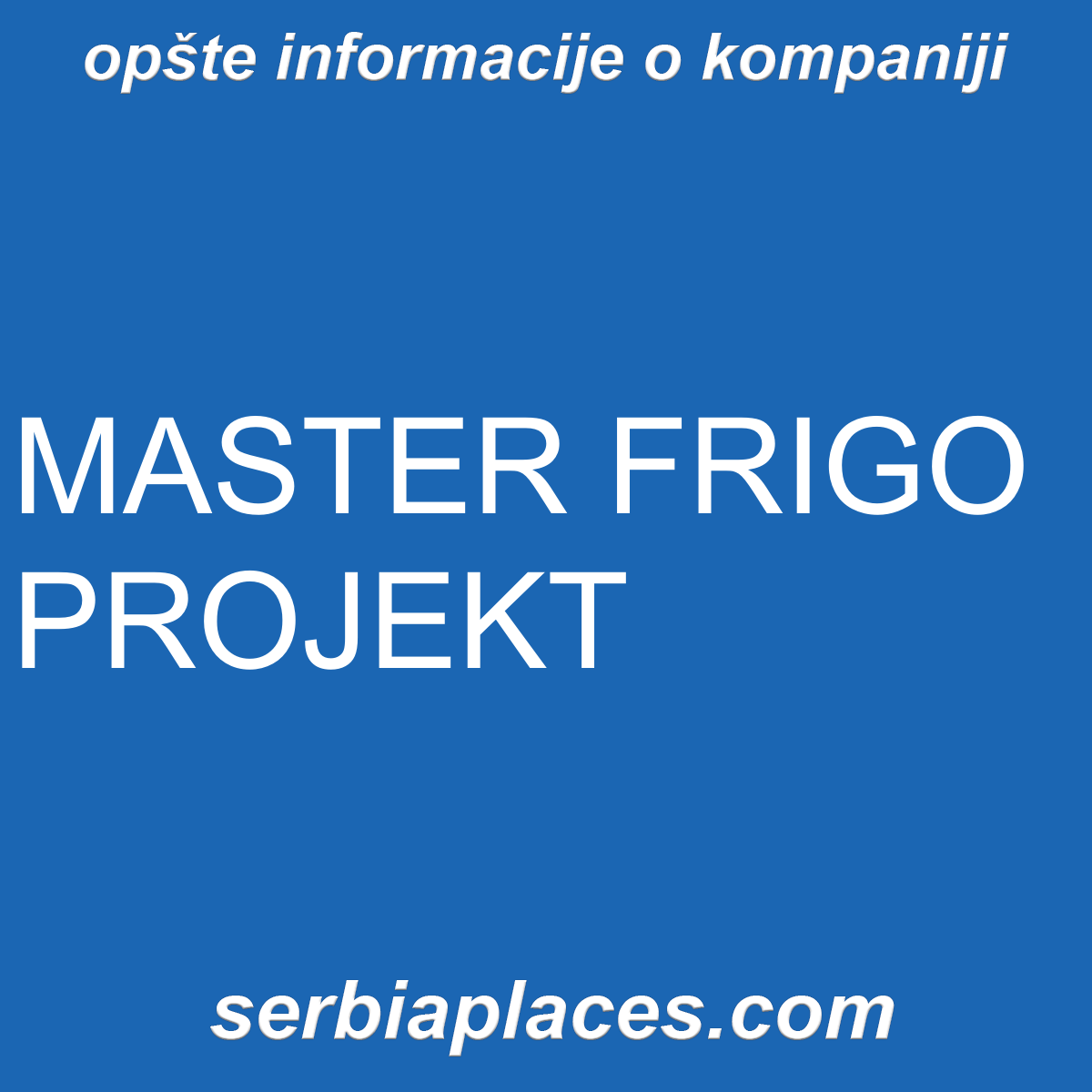 MASTER FRIGO PROJEKT