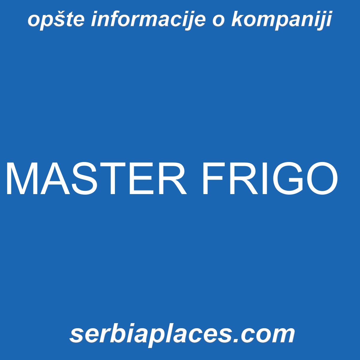MASTER FRIGO