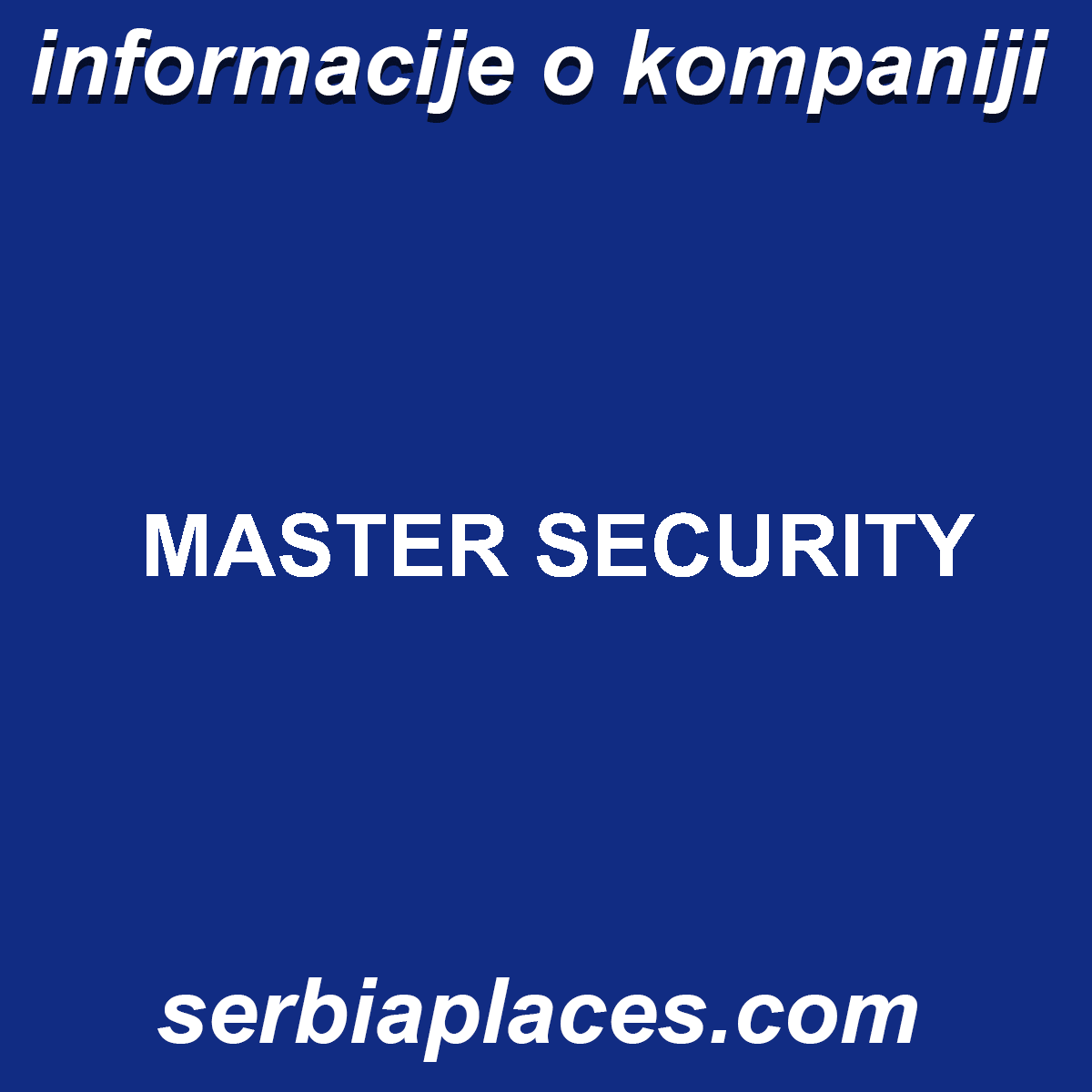 MASTER SECURITY