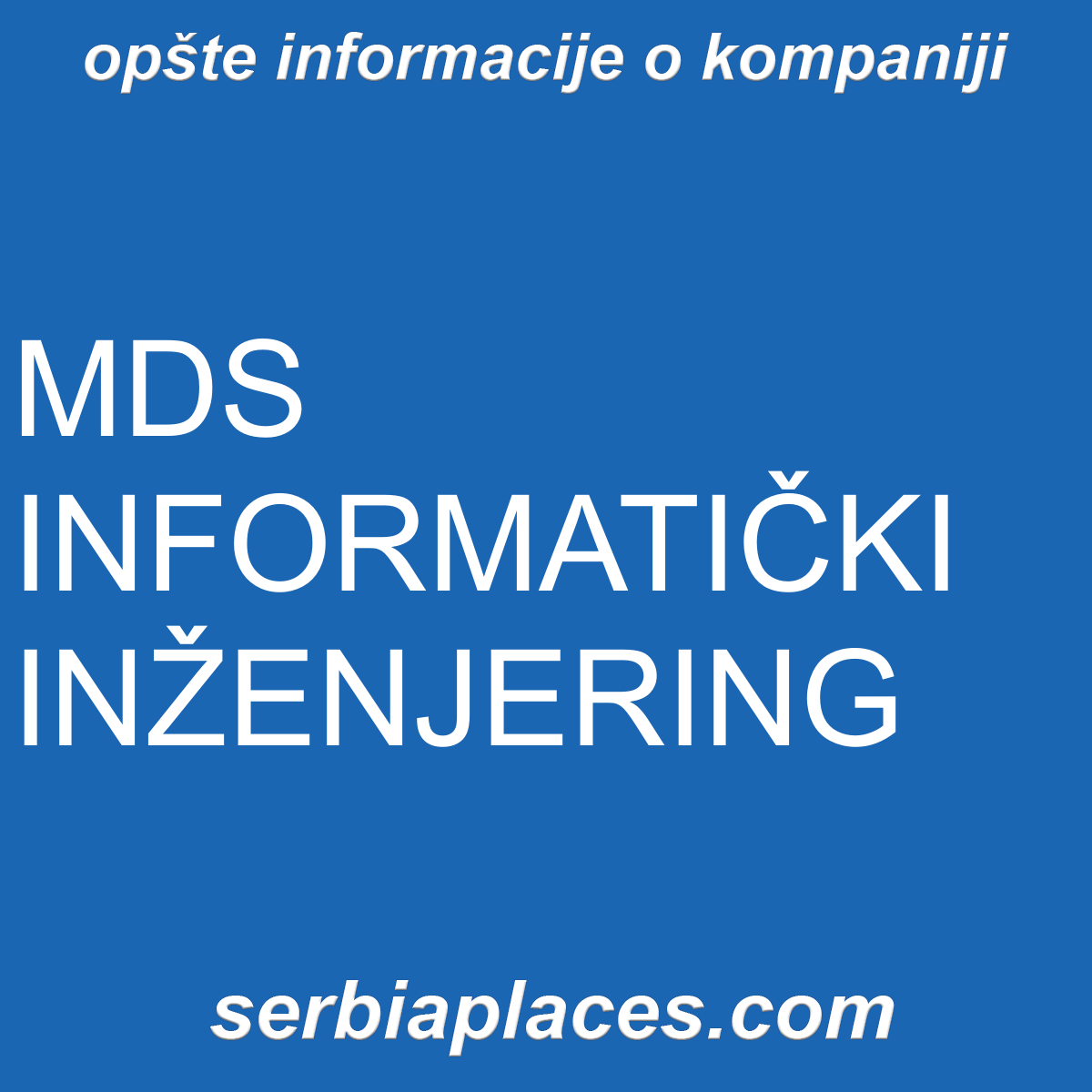 MDS INFORMATIČKI INŽENJERING