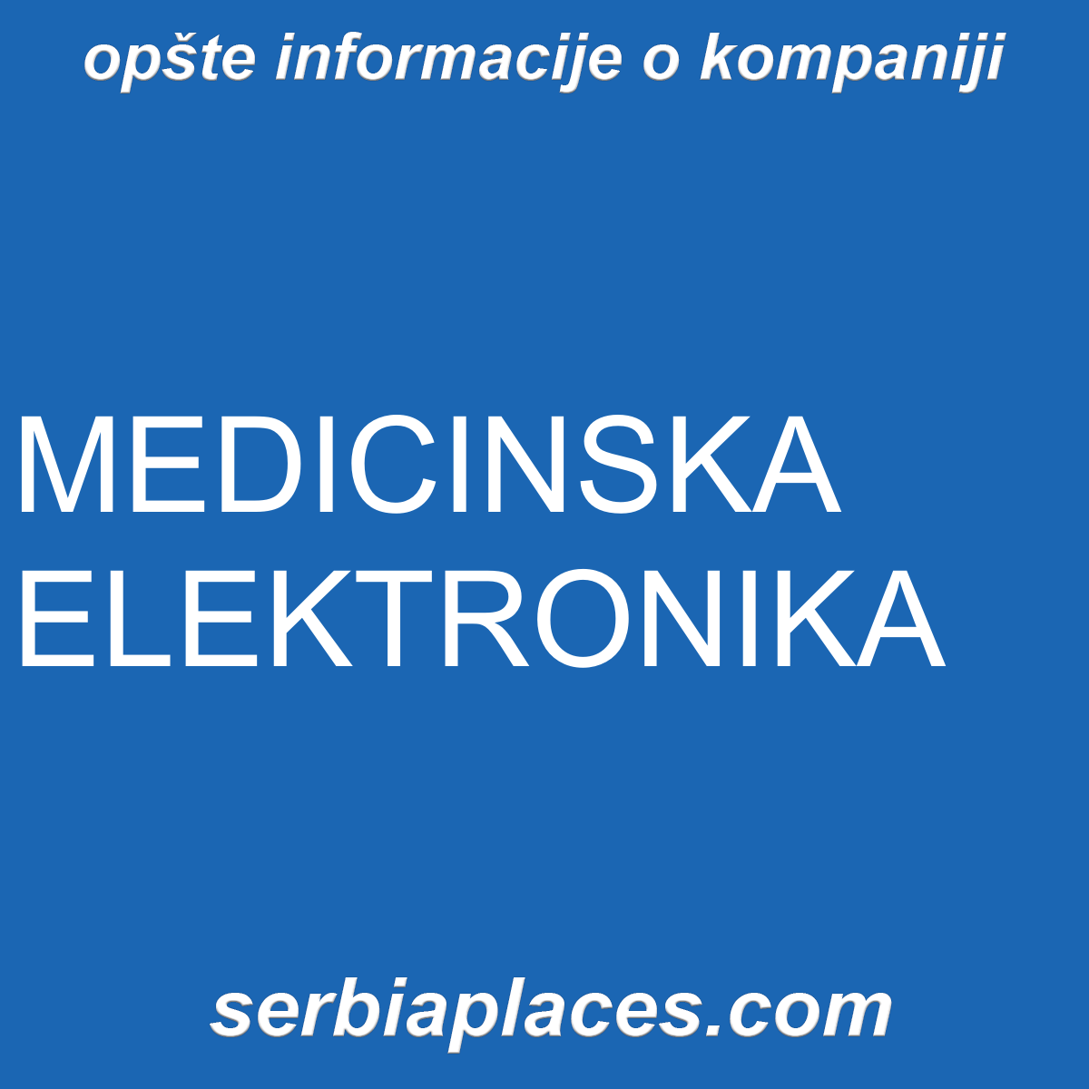 MEDICINSKA ELEKTRONIKA